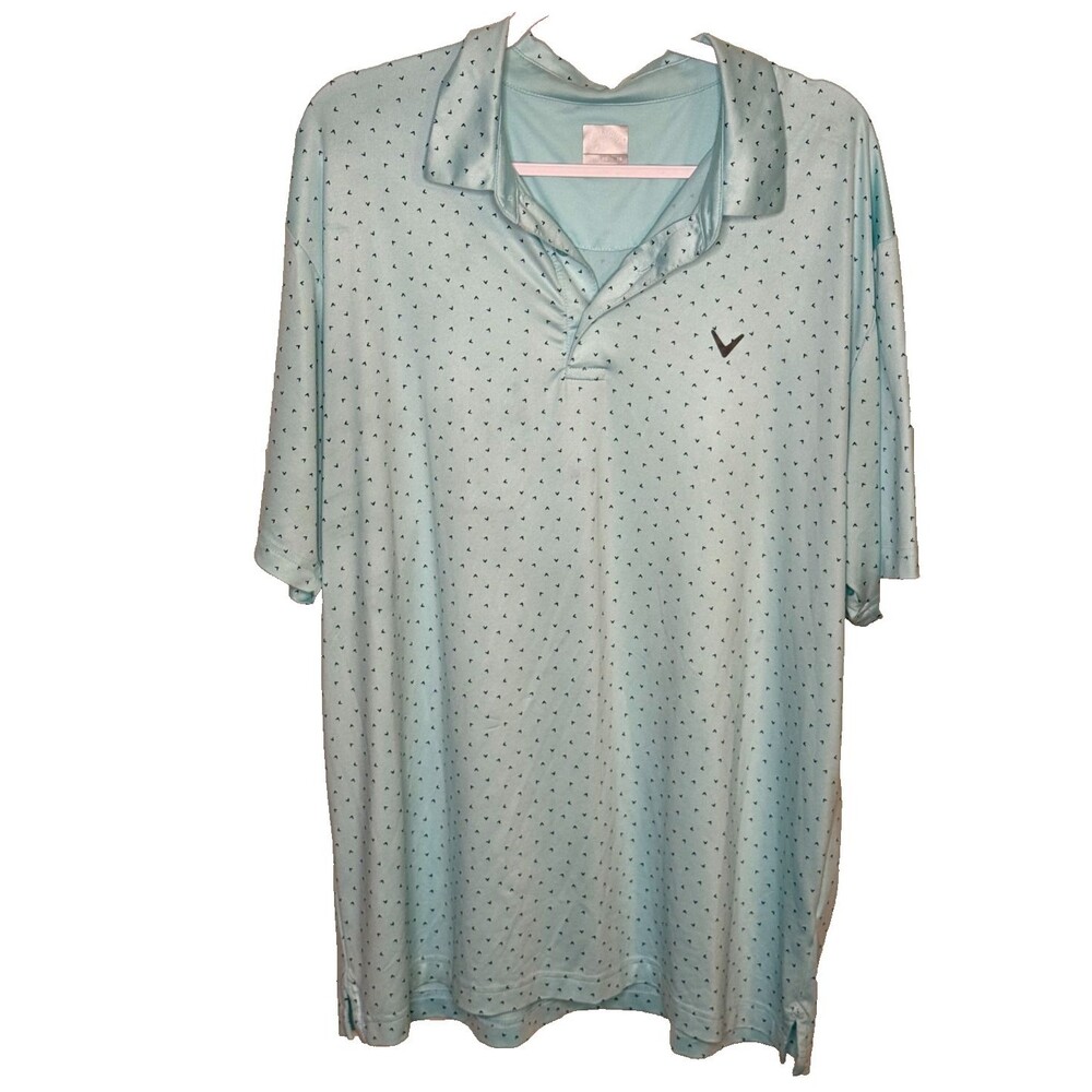 Callaway Polo Shirt Mens XL Teal Green Golf Performance Stretch